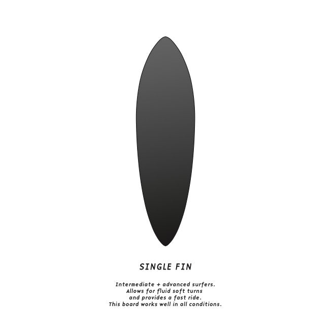 Single Fin Hollow Wooden Surfboard