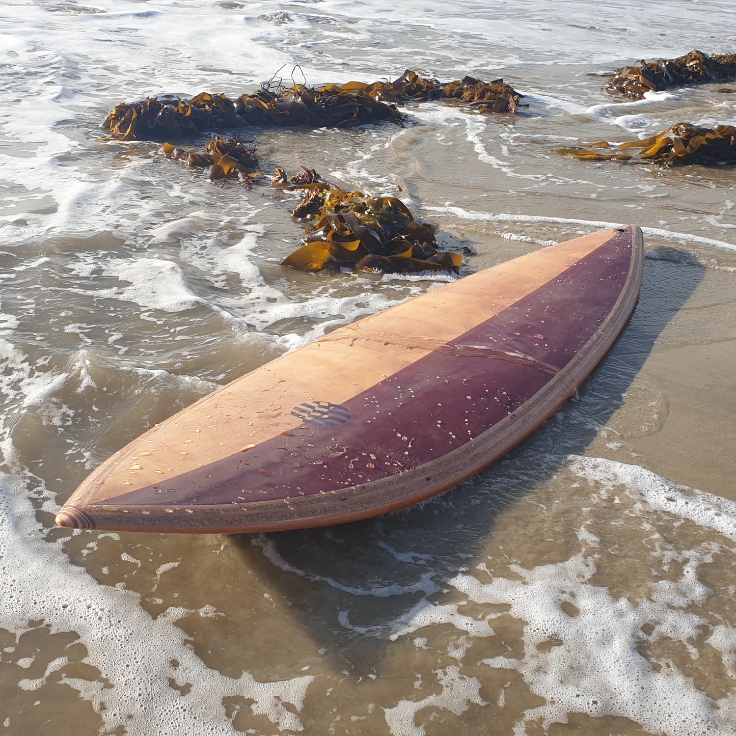 Single Fin Hollow Wooden Surfboard