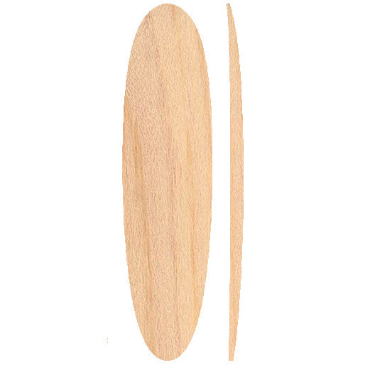 7'4 Egg (Round Tail) Wooden Surfboard Foam Core