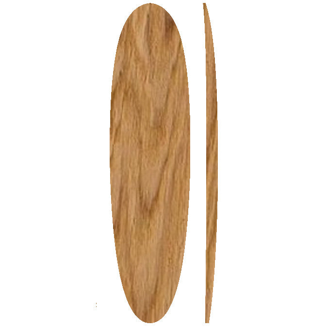 7'4 Egg (Round Tail) Wooden Surfboard Foam Core