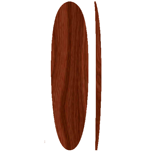 7'4 Egg (Round Tail) Wooden Surfboard Foam Core