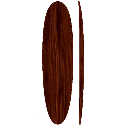 7'4 Egg (Round Tail) Wooden Surfboard Foam Core