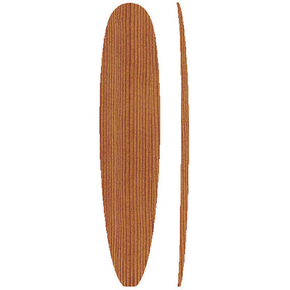 9'2 Mal Wooden Surfboard Foam Core