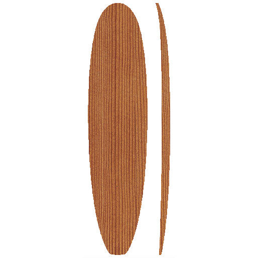 8'0 Mini Mal Wooden Surfboard Foam Core